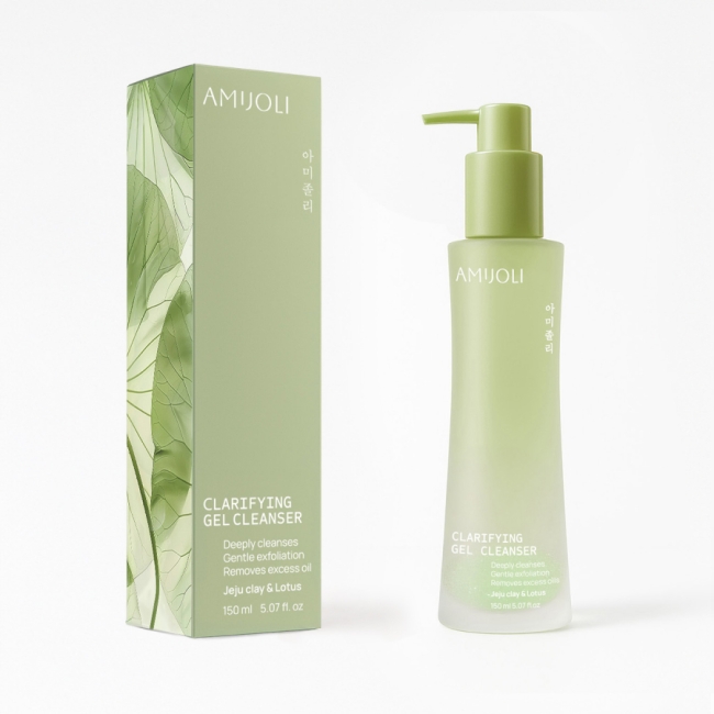 AMIJOLI Гель для умывания с кислотами, глиной и экстрактом лотоса Clarifying Gel Cleanser JeJu Clay & Lotus, 150 мл