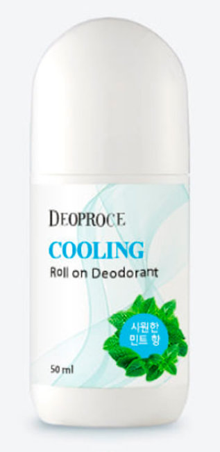 Deoproce Cooling Roll On Deodorant Охлаждающий шариковый дезодорант, 50 мл