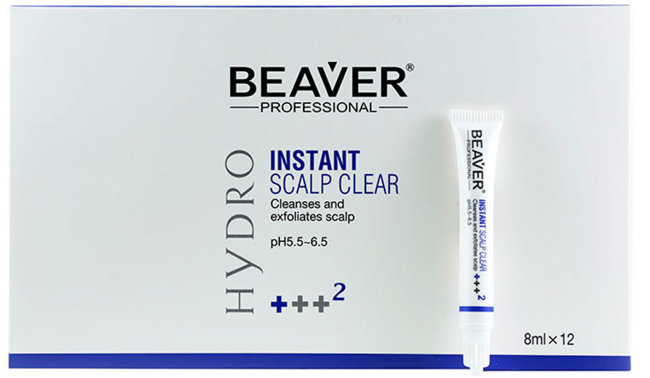 Beaver Professional Instant Scalp Clear Очищающая сыворотка для кожи головы и жирных волос, 12 шт * 8 мл