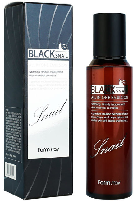 FarmStay Black Snail All In One Emulsion Эмульсия с муцином черной улитки, 150 мл