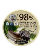 3W Clinic Увлажняющий гель для лица и тела с муцином улитки Snail Mucus Soothing Gel, 300 мл