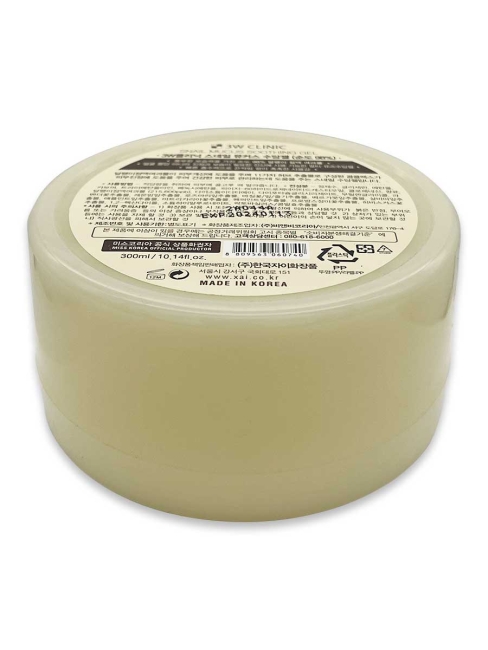 3W Clinic Увлажняющий гель для лица и тела с муцином улитки Snail Mucus Soothing Gel, 300 мл