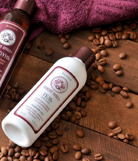 Kleona Гель для душа "Мужской характер", с черным кофе, 200 мл Kleona Гель для душа "Мужской характер", с черным кофе, 200 мл