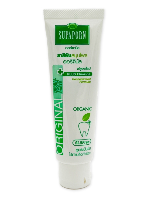 Supaporn Зубная паста концентрированная на основе натуральных растений оригинальная Плюс ФТОРИД Herbal Toothpaste ORIGINAL + Plus Fluoride, 30 г