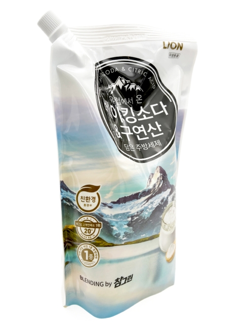 Lion Средство для мытья посуды с содой и лимонной кислотой Chamgreen Baking Soda & Citric Acid, 1200 мл