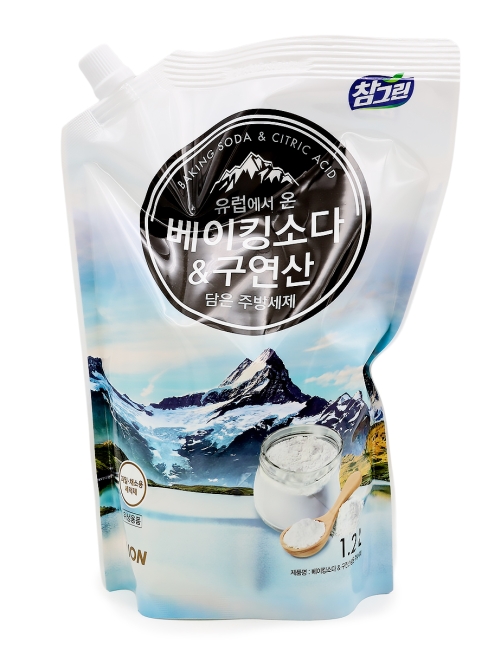 LION Средство для мытья посуды с содой и лимонной кислотой Chamgreen Baking Soda & Citric Acid, 1200 мл LION Средство для мытья посуды с содой и лимонной кислотой Chamgreen Baking Soda & Citric Acid, 1200 мл