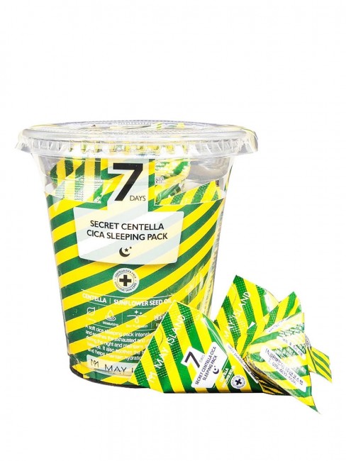 May Island Успокаивающая ночная маска с Центеллой Азиатской 7 Days Secret Centella Cica Sleeping Pack, 12*3 г May Island Успокаивающая ночная маска с Центеллой Азиатской 7 Days Secret Centella Cica Sleeping Pack, 12*3 г