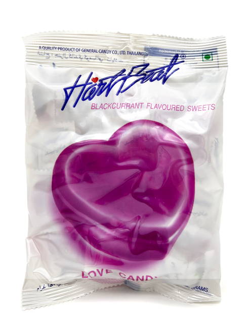 Hartbeat Конфеты карамель леденцовая Черная смородина Jumbo Love Candy Blackcurrant Flavour (26 шт), 150 г