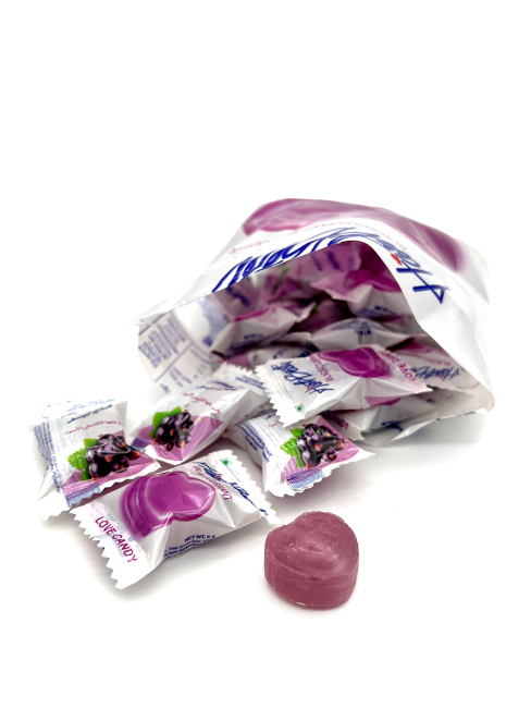 Hartbeat Конфеты карамель леденцовая Черная смородина Jumbo Love Candy Blackcurrant Flavour (26 шт), 150 г