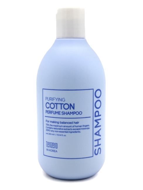 Tenzero Парфюмированный шампунь с ароматом хлопка Purifying Cotton Perfume Shampoo, 300 мл Tenzero Парфюмированный шампунь с ароматом хлопка Purifying Cotton Perfume Shampoo, 300 мл