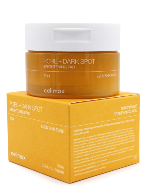 Celimax Тонер-пэды для выравнивания тона и рельефа кожи Pore+Dark Spot Brightening Pad, 40 шт