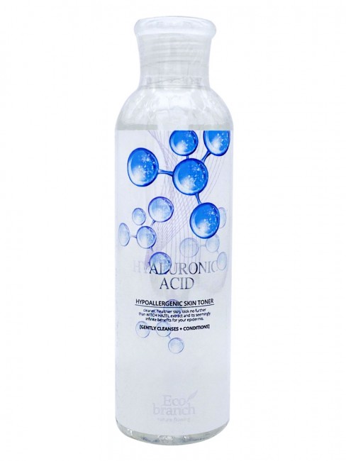 Eco Branch Тоник для лица с гиалуроновой кислотой Toner Hyaluronic Acid Hypoallergenic Skin, 250 мл