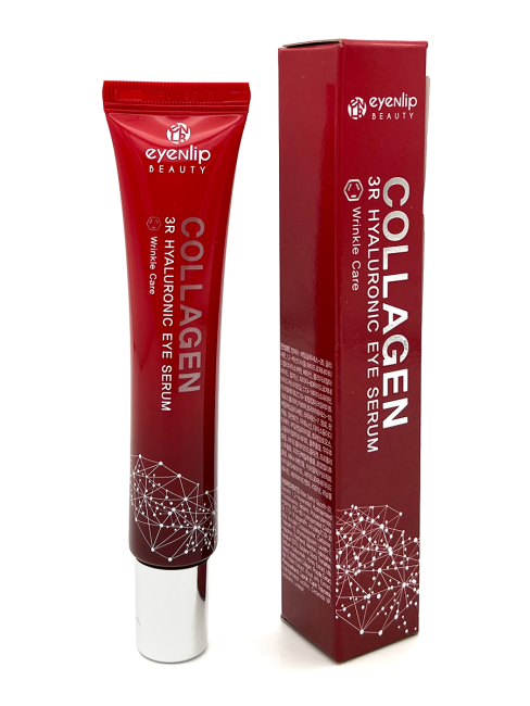 Eyenlip Сыворотка с коллагеном для кожи вокруг глаз с роллером Collagen 3R Hyaluronic Eye Serum, 25 мл