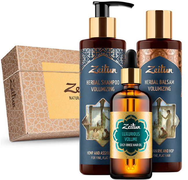 Zeitun Подарочный набор "Роскошный объем волос", 490 мл