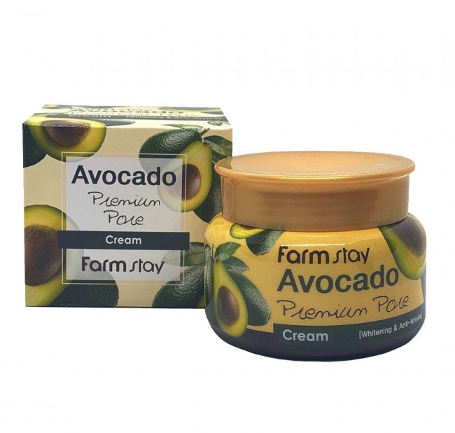 FarmStay Avocado Premium Pore Cream Отбеливающий лифтинг - крем на основе экстракта Авокадо, 100 г FarmStay Avocado Premium Pore Cream Отбеливающий лифтинг - крем на основе экстракта Авокадо, 100 г