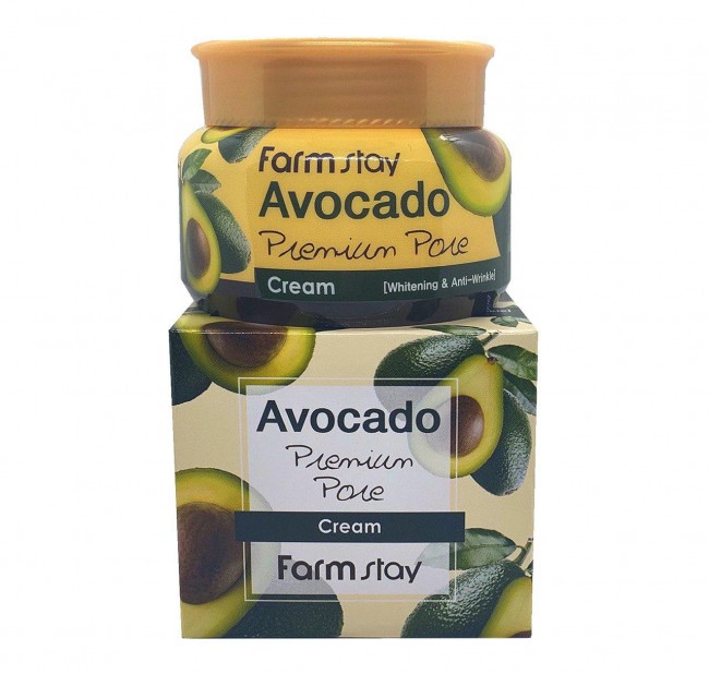 FarmStay Avocado Premium Pore Cream Отбеливающий лифтинг - крем на основе экстракта Авокадо, 100 г FarmStay Avocado Premium Pore Cream Отбеливающий лифтинг - крем на основе экстракта Авокадо, 100 г