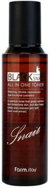 FarmStay Black Snail All In One Toner Тонер с муцином черной улитки, 150 мл FarmStay Black Snail All In One Toner Тонер с муцином черной улитки, 150 мл