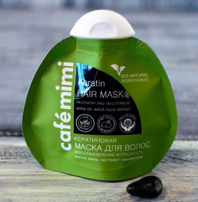 Кафе красоты Le Cafe Mimi Кератиновая маска Восстановление, гладкость и блеск волос, 100 мл