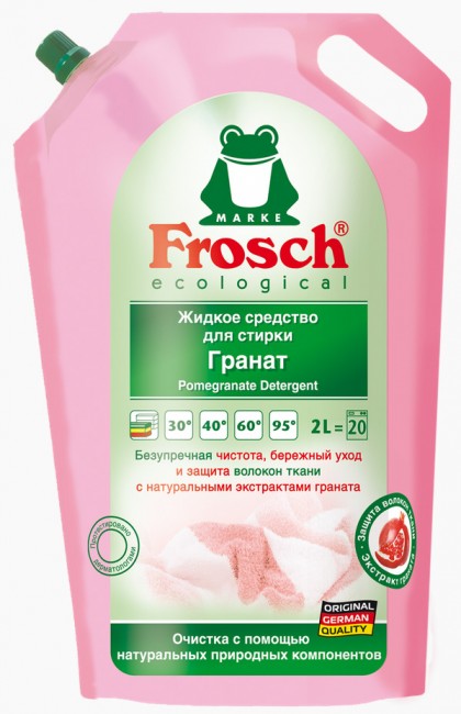 Frosch Жидкое средство для стирки Гранат, 2 л Frosch Жидкое средство для стирки Гранат, 2 л