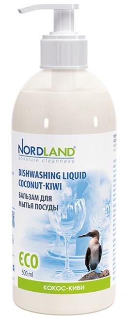 Nordland Бальзам для мытья посуды Кокос-Киви, 500 мл Nordland Бальзам для мытья посуды Кокос-Киви, 500 мл