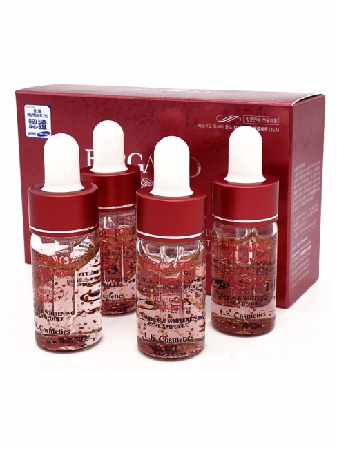 Bergamo Сыворотка для лица с экстрактом цветка гибискуса восстанавливающая Luxury Gold Hibiscus Wrinkle & Whitening Care Ampoule, 4 шт*13 мл Bergamo Сыворотка для лица с экстрактом цветка гибискуса восстанавливающая Luxury Gold Hibiscus Wrinkle & Whitening Care Ampoule, 4 шт*13 мл