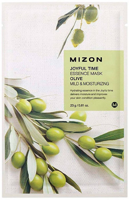 MIZON Joyful Time Essence Mask Olive Тканевая маска с экстрактом плодов оливы, 23 г