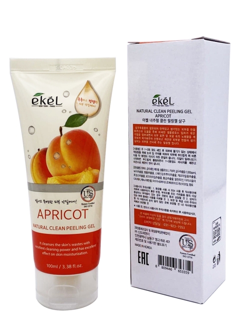Ekel Пилинг-скатка с экстрактом абрикоса Natural Clean Peeling Gel Apricot, 100 мл