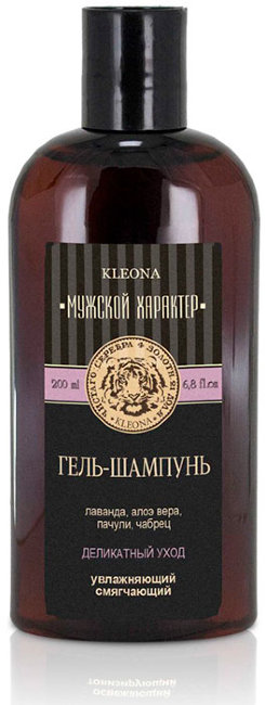 Kleona Гель-шампунь для душа Мужской характер Деликатный уход, 200 мл
