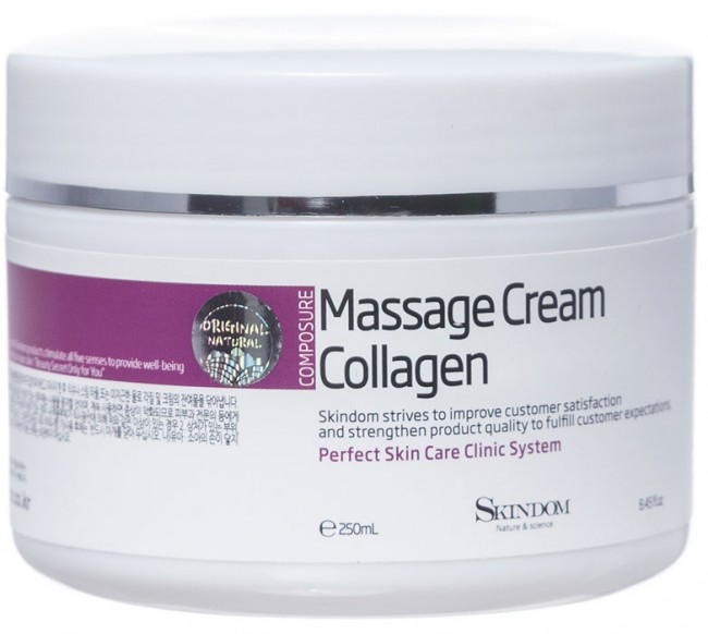Skindom Массажный крем для лица с коллагеном Massage Cream Collagen, 250 мл Skindom Массажный крем для лица с коллагеном Massage Cream Collagen, 250 мл