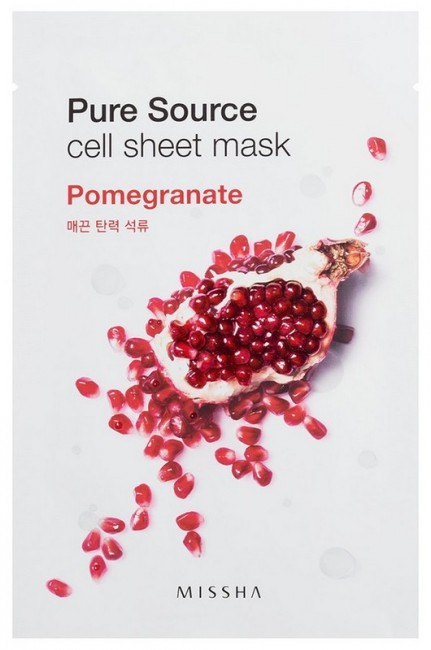 MISSHA Pure Source Cell Sheet Mask Pomegranate Тканевая маска для лица с гранатом, 21 г