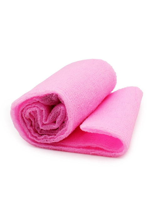 Sungbo Cleamy Мочалка для тела с плетением «Волна» в рулоне мягкая светло-розовая Roll-Wave Shower Towel Lightpink 28х95 см, 1 шт