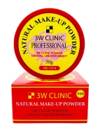 3W Clinic Пудра рассыпчатая сияющая Natural Make-up Powder Professional тон 10 Ttrasparent Pearl #10, 30 г