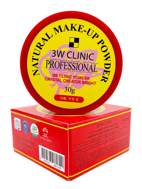 3W Clinic Пудра рассыпчатая сияющая Natural Make-up Powder Professional тон 10 Ttrasparent Pearl #10, 30 г