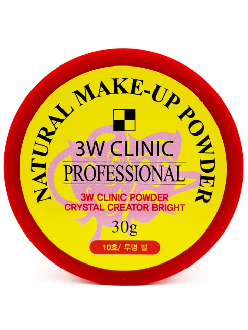 3W Clinic Пудра рассыпчатая сияющая Natural Make-up Powder Professional тон 10 Ttrasparent Pearl #10, 30 г