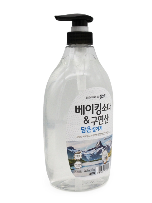 Lion Средство для мытья посуды с содой и лимонной кислотой Chamgreen Baking Soda Citric & Acid Pump, 965 мл