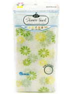 ShinYoung Массажная мочалка полотенце для глубокого очищения кожи и профилактики целлюлита "Цветочек" Skin Care Massage Towel Green, 30x100 см