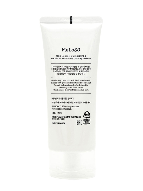 Meloso Пенка для умывания смягчающая с Камелией и Алоэ Вера pH Balance Mild Cleansing Gel Foam, 130 мл