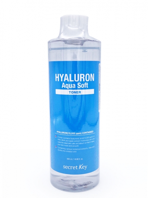Secret Key Тоник для лица с гиалуроновой кислотой Hyaluron Aqua Soft Toner, 500 мл