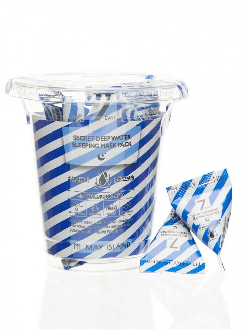 May Island Глубоко увлажняющая ночная маска с Гиалуроновой кислотой 7 Days Secret Deep Water Sleeping Mask Pack, 12*3 г