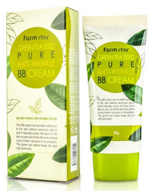 FarmStay Green Tea Seed Pure Anti-Wrinkle BB Cream Многофункциональный разглаживающий ББ крем с семенами зеленого чая, 40 г