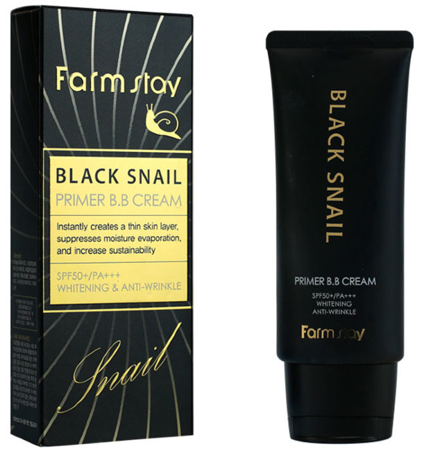 FarmStay Black Snail Primer B.B Cream SPF50+/PA+++ ББ крем с муцином черной улитки, 50 г FarmStay Black Snail Primer B.B Cream SPF50+/PA+++ ББ крем с муцином черной улитки, 50 г