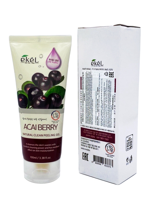 Ekel Пилинг-скатка с экстрактом ягод асаи Natural Clean Peeling Gel Acai Berry, 100 мл