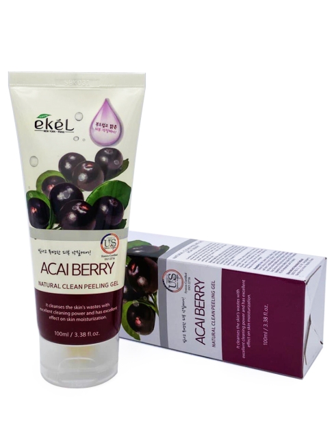Ekel Пилинг-скатка с экстрактом ягод асаи Natural Clean Peeling Gel Acai Berry, 100 мл