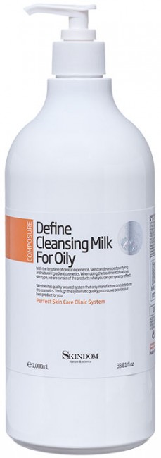 Skindom Define Cleansing Milk For Oily Очищающее молочко для жирной кожи, 1000 мл Skindom Define Cleansing Milk For Oily Очищающее молочко для жирной кожи, 1000 мл