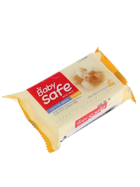 LION Мыло хозяйственное для стирки детских вещей с ароматом акации Baby Safe, 190 г