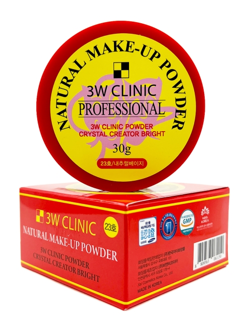 3W Clinic Пудра рассыпчатая Natural Make-up Powder Professional тон 23 Natural Beige, 30 г