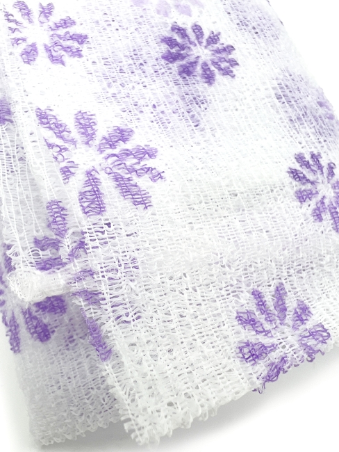 ShinYoung Массажная мочалка полотенце для глубокого очищения кожи и профилактики целлюлита "Цветочек" Skin Care Massage Towel Lilac, 30x100 см ShinYoung Массажная мочалка полотенце для глубокого очищения кожи и профилактики целлюлита "Цветочек" Skin Care Massage Towel Lilac, 30x100 см