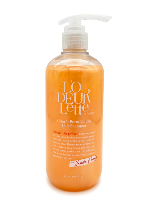 L'odeurlette Парфюмированный шампунь для волос c ароматом шафрана, имбиря и ванили Colorfit Burnt Vanilla Hair Shampoo, 500 мл