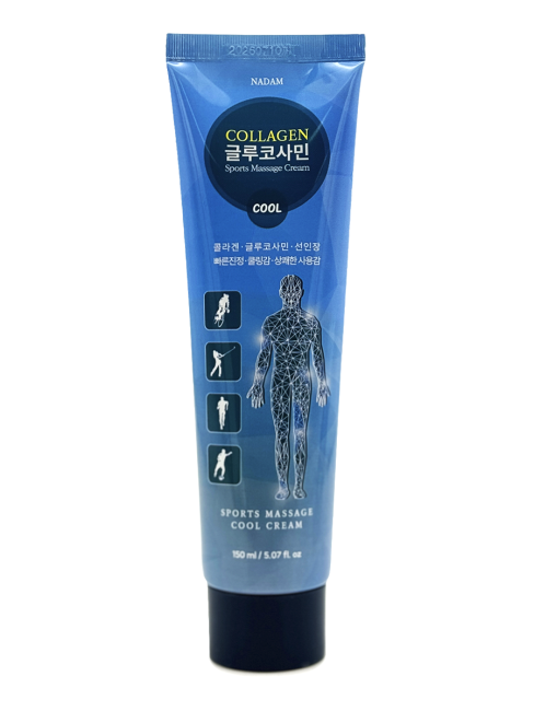 Nadam Крем для спортивного массажа расслабляющий с глюкозамином и коллагеном Cream Cool Sports Massage Collagen Glucosamine, 150 мл