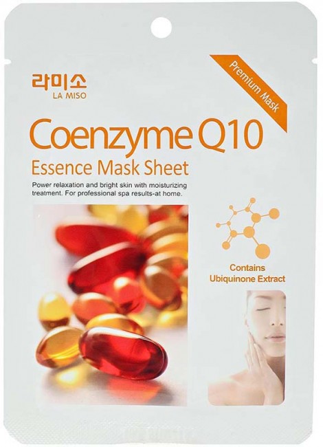 LA MISO Coenzyme Q10 Essence Mask Sheet Маска с экстрактом Коэнзима Q10, 21 г